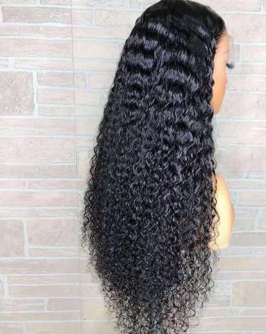 VIRGIN INDIAN CURLY 5X5 LACE FRONT WIG