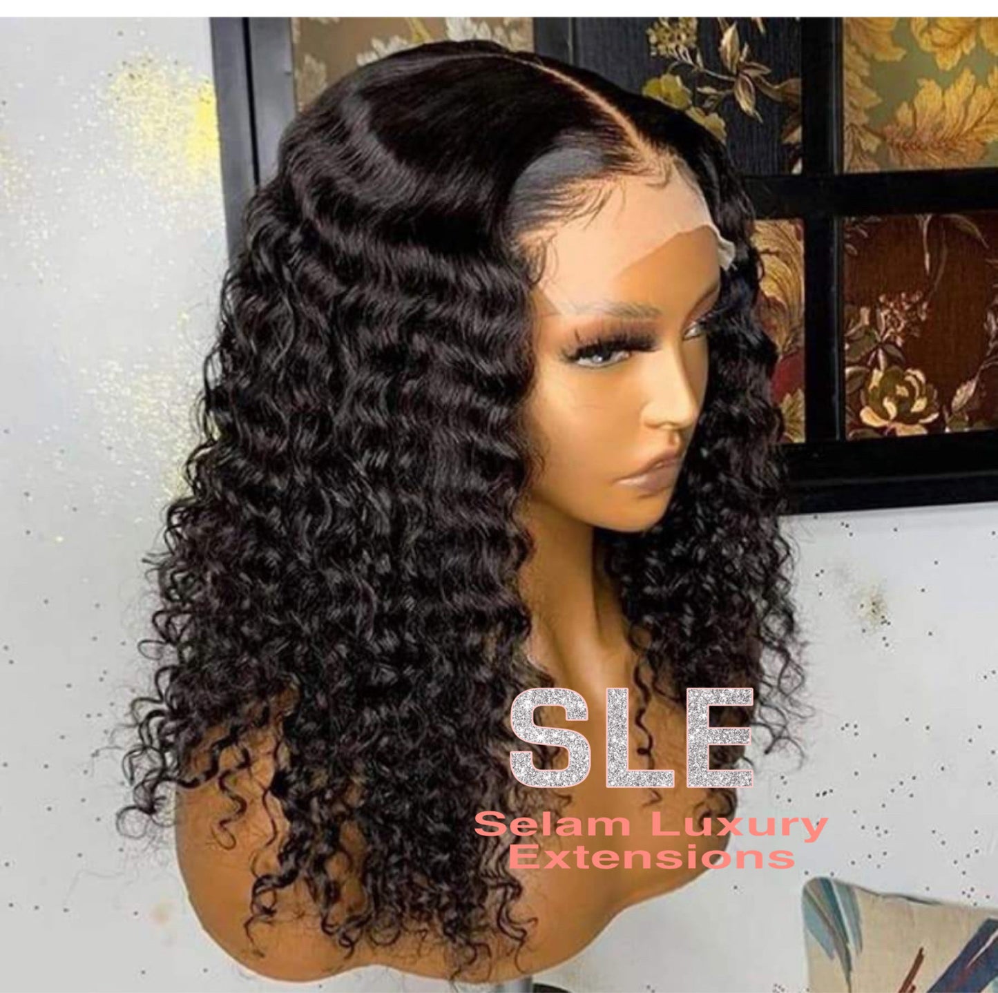 VIRGIN INDIAN CURLY 5X5 LACE FRONT WIG