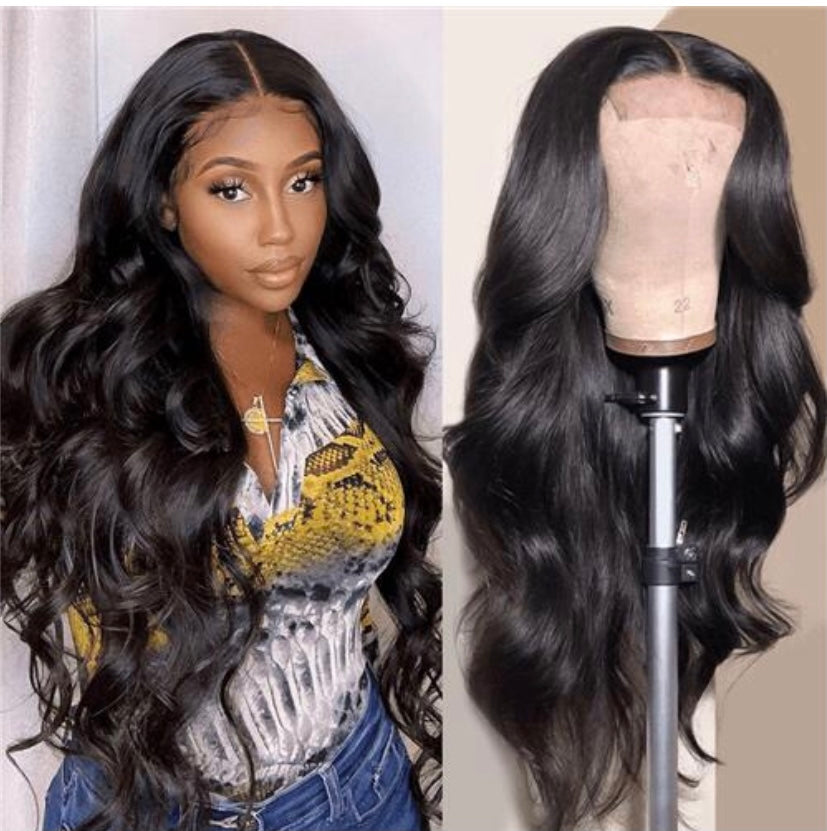 5x5  TRANSPARENT LACE FRONT BODY WAVE WIG